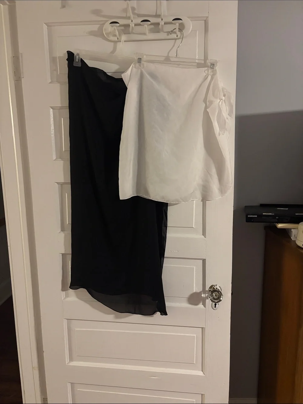 Classic Black and White Women's Skirt Sheer Cover Ups